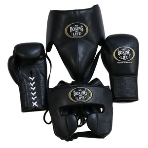 Wholesale Custom Made No Boxing No Life Boxing Equipment Training Kit With Genuine Leather Gloves Oem Head Guard Groin For Adult - Product Image 1