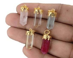 สร้อยคอทองเหลืองหุ้มด้วยหินอะความารีนธรรมชาติ พร้อมจี้หินบำบัด ป้องกันภัย สำหรับผู้หญิง - Product Image 5