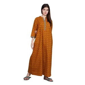 Super Comfortable   Durable Quality 100% Cotton Sleepwear Night Dress Women's Night Gown from Indian Supplier