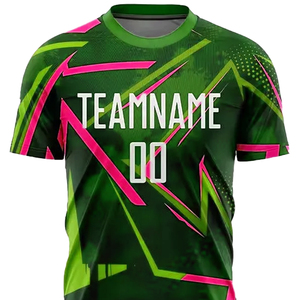 Kit de fútbol de sublimación completa personalizado para hombres y mujeres, camiseta de fútbol cómoda de tela ligera suave, 100% poliéster - Product Image 4