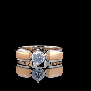 Bague de fiançailles en diamant de laboratoire taille poire 1 carat, or massif 14 carats, certifiée SGL - Product Image 3