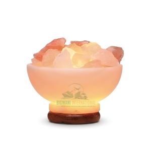 Lámpara de Cristal Ecológica Rosa con Fragmentos Sueltos y Base de Madera Tallada a Mano, Regulable para Dormitorio - Product Image 1