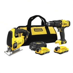 ชุดเครื่องมือไฟฟ้า Stanley 18V V20 พร้อมสว่านไขควง เลื่อยจิ๊กซอว์ แบตเตอรี่ 2 ก้อน 2Ah ที่ชาร์จ และกระเป๋า - Product Image 2