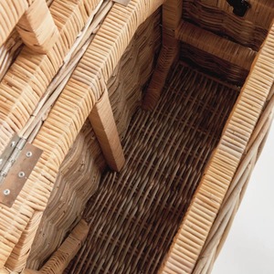 Console de rangement en rotin avec couvercle à fermeture douce, panier de rangement fait main, vente en gros, écologique, fabriqué au Vietnam - Product Image 6