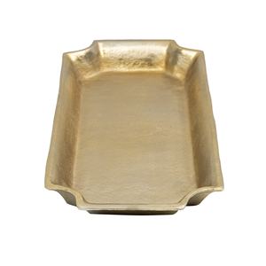 Bandeja Decorativa Rectangular de Metal Dorado Fundido de Lujo para Servir Aperitivos, Joyas, Perfumes, Organizador de Tocador, Decoración para el Hogar, Hotel, Regalo - Product Image 3