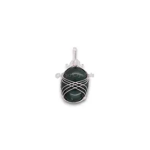 Bulk Green jade Wire Wrapped Crystal Pendant Cabochon Pendants Natural Crystals Decor Crystal Gifts Metaphysical Properties