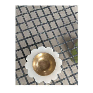 Diya pooja poli lisse diya en marbre rond traditionnel parfait pour les temples maisons rituels de méditation festivals et culte - Product Image 2