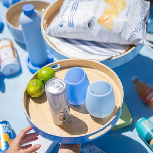 Aperitivos y mordiscos de bambú hilado biodegradable, bandeja para servir frutas secas, vajilla para servir, bandeja de mesa de centro de lujo - Product Image 3