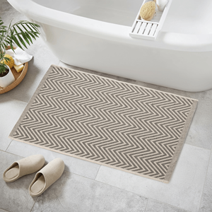 Soma Gray Recycled Cotton Rug Handwoven Indoor Floor <b>Mat</b> 50x80 cm - Product Image 1