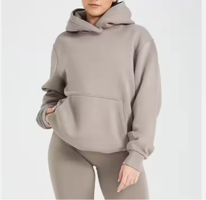 Haute qualité poids lourd 300 Gsm français éponge coton pull à capuche ensemble pour femmes surdimensionné et respirant de BD - Product Image 1