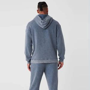 Sweat à capuche en coton pour hommes-Sweat à capuche doublé polaire doux et confortable avec cordon de serrage réglable et poche avant, parfait pour les loisirs - Product Image 2