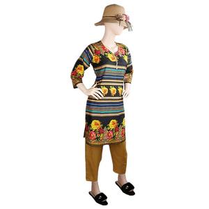 Traje de dos piezas estampado para mujer - Multicolor - Product Image 4