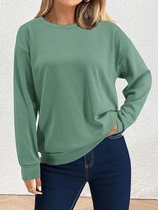 Sudadera de Mujer con Forro Polar, Cuello Redondo, Estilo Casual, Holgada, Suave, Manga Larga, para Otoño e Invierno 2026 - Product Image 5