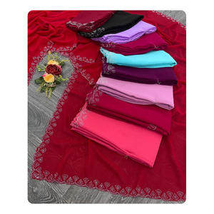 Satin Voan Làm Việc Sarees Đảng Sarees Bán Buôn Satin Voan Saree Với Swarovski Làm Việc Cho Đảng Mặc - Product Image 3