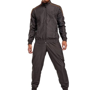 ชุดวอร์มกีฬาผู้ชายแบบใหม่ แห้งเร็ว ระบายอากาศดี ทรงสลิม ซิปเต็มตัว ผ้าไนลอนเรียบ สไตล์ลำลอง - Product Image 5