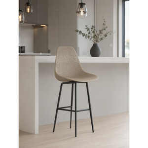 NEWBELLA Taburete de Barra Ada 65 de 65 cm, Color Cappuccino, PP Reforzado con Fibra de Vidrio, para Isla de Cocina y Barra de Desayuno, Venta al por Mayor - Product Image 3