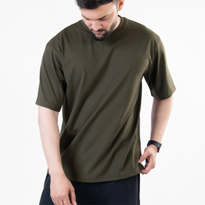 เสื้อยืดออกกำลังกายผู้ชายขายส่ง คุณภาพสูง ผ้าฝ้าย 100% ซักกรด ทรงโอเวอร์ไซส์ สไตล์สตรีทแวร์ รับสกรีนโลโก้ ลายตัวอักษร - Product Image 4