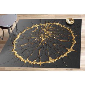 Tapis Kintsugi : Accent doré 3D, Décoration moderne, Tapis imprimé, Tapis à poils doux - Product Image 1