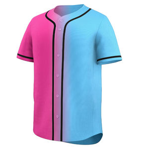 Maillot de baseball et de softball unisexe à rayures personnalisées, vêtements de sport en polyester respirant avec broderie et sublimation imprimée pour adultes - Product Image 2