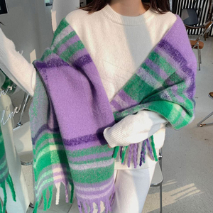 Hermosas Bufandas Clásicas de Lana de Cachemira Bordadas a Mano, Bufandas de Lana Coloridas Bordadas a Mano para Mujer - Product Image 6