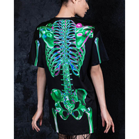 Camisetas de Halloween personalizadas impresas en 3D-Diseños vibrantes personalizados para eventos de Halloween Fiestas temáticas y ropa informal de temporada