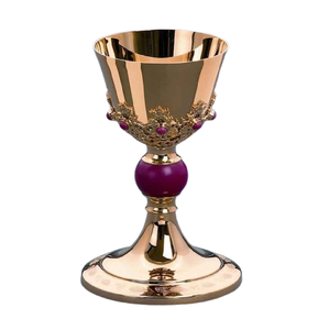 Cáliz de vino hecho a mano de calidad premium con posavasos, Copa decorativa para boda, cristalería para el hogar hecha en la India - Product Image 1