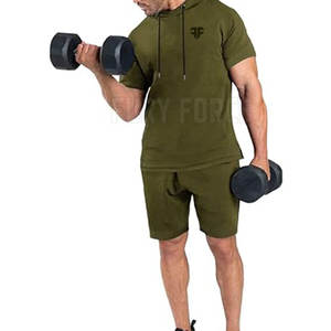 ชุดเสื้อฮู้ดและกางเกงขาสั้นของผู้ชายชุดผ้าฝ้าย100% สำหรับฤดูหนาว - Product Image 4