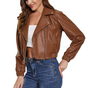 Chaquetas de Cuero Cortas para Mujer, Ropa Exterior de Moda Premium, Chaquetas de Cuero Cortas para Mujer - Product Image 5