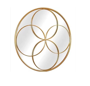 Miroir mural en bois sculpté doré fait à la main, design contemporain, miroir en verre sculpté à la française, décoration murale - Product Image 1