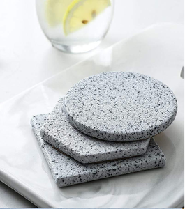 Sous-verre rond classique en marbre blanc massif avec support assorti pour une organisation de table élégante, disponible au prix de gros - Product Image 2