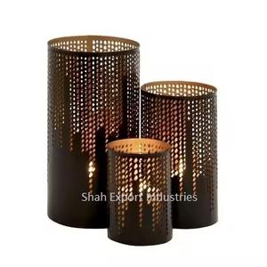 Bougeoirs votifs en fer noir personnalisés pour les mariages à domicile Décorations de table pour événement de Noël Votive ronde - Product Image 5