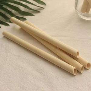 Sustainable Eco Friendly Natural <b>Bamboo</b> Fiber Plastic Free <b>Straw</b> Disposable <b>Bamboo</b> <b>Straw</b> Customized Logo - Product Image 6