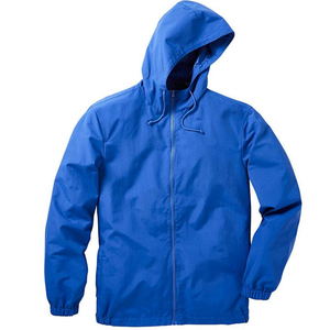 แจ็กเก็ตกันลมมีฮู้ดสำหรับฤดูหนาวผ้าใยโพลีเอสเตอร์แบบถักหนาเสื้อคอด้านหน้าโลโก้แบบลำลองย้อมสีธรรมดาใช้ได้ทั้งชายและ100% - Product Image 2