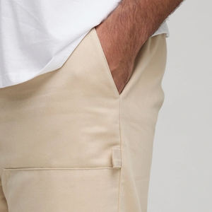 Pantalones Cortos Cargo / Pantalones Cortos Casuales de Color Sólido para Hombre, Mezcla de Algodón, Duraderos, Color Sólido, Ajustables, Material de Algodón, Cierre de Botones para Hombre 2026 - Product Image 2