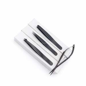 Professional <b>Eyebrow</b> Tweezers Set – Ergonomic Powder-Coated Stainless Steel Tweezers for Precision <b>Hair</b> <b>Removal</b> - Product Image 1