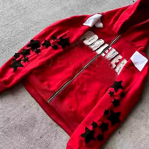 Sweat à capuche brodé de style designer pour hommes, motif imprimé Streetwear, poids lourd, approvisionnement en gros ODM personnalisé - Product Image 2