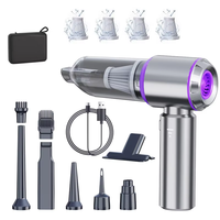 Aspirateur de voiture sans fil portable 16000Pa avec moteur sans balais 120W, mini aspirateur auto rechargeable Type C