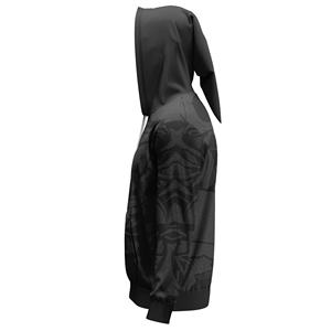 Venta al por mayor cómoda sublimación impresa capucha de punto con bolsillo frontal diseño de cola larga tasas bajas - Product Image 3