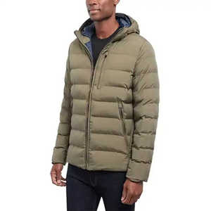 Veste matelassée à col montant pour homme, grande taille, poche passepoilée, vêtements d'extérieur chauds pour l'hiver, vente chaude - Product Image 3