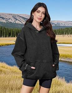 Sudaderas con capucha de lavado ácido informales para hombre, ropa de invierno, sudaderas con capucha de lavado ácido informales de Color sólido, ropa de moda, sudaderas con capucha de lavado ácido ajustadas para hombre - Product Image 3