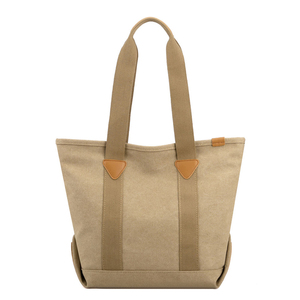 Bolsa de Mano de Lona de Algodón Natural Reutilizable y Reciclable Personalizada al por Mayor con Impresión Personalizada - Product Image 1