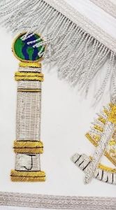 ผ้ากันเปื้อนเครื่องราชกกุธภัณฑ์ที่มีน้ำหนักเบาพร้อมด้วยริบบิ้นสีฟ้าและตะขอโลหะสำหรับการใช้ในการก่อสร้าง - Product Image 3