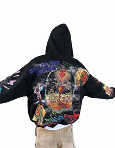 Sudadera con Capucha para Hombre, Diseño con Estampado, Estilo Holgado, Hombros Caídos, Tejido Grueso, 100% Algodón, Felpa, 450 g/m², Venta al Por Mayor - Product Image 2