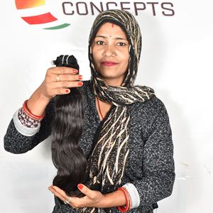 Extensions de cheveux humains de temple indien noir vierge brut non transformé vente en gros de paquets Bodywave naturels cheveux humains alignés sur les cuticules - Product Image 5