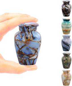 No.1 Luxury Blue Small Size Metal Token <b>Urn</b> American Luxury Blue Keepsake Cremation <b>Urn</b> Direct Wholesale Supplies Manufacturer - Product Image 1