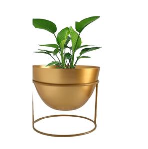 Jardinière en métal suspendue en cuivre de haute qualité faite à la main nouveau design pour jardin extérieur usage domestique-exporté d'Inde - Product Image 1