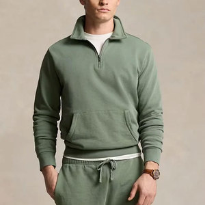 Top Wear Outclass Fashion Look Men Quarter Zip Hoodie Hot Selling Plain Color Men Quarter Zip Hoodie - Product Image 4