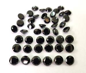 Natural Black Spinel Round 5mm Cut Faceted - Loose Black Spinel Loose Gemstone Top Quality - Product Image 3