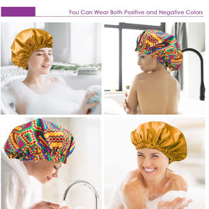 Direct Factory Made Wholesale Double Layer Silk Hair <b>Bonnet</b> Custom Sleep Hair <b>Bonnets</b> With Logo Satin <b>Bonnets</b> - Product Image 6