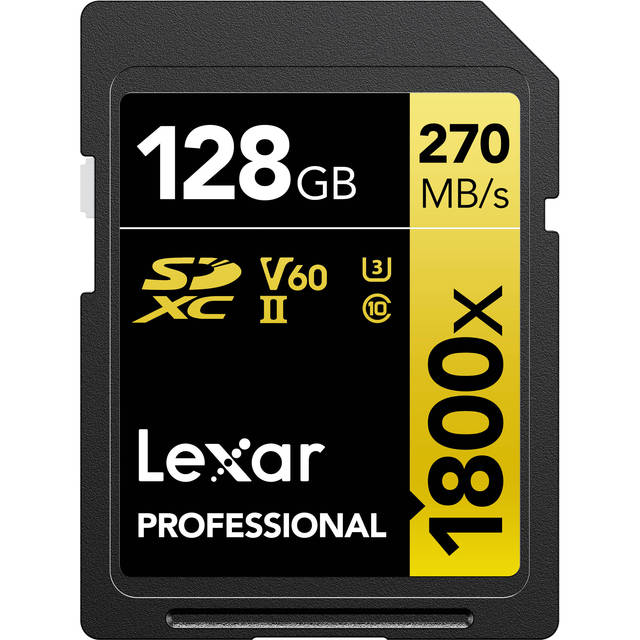 LSD1800128G-BNNNG Lexar Professional 1800x SDXC UHS-II Cards